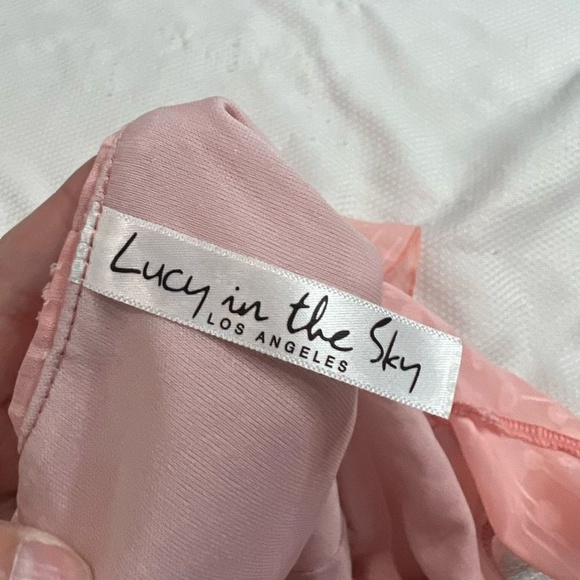 Lucy In The Sky Pink Open Back Flutter Sleeve Mini Dress - Picture 6 of 10